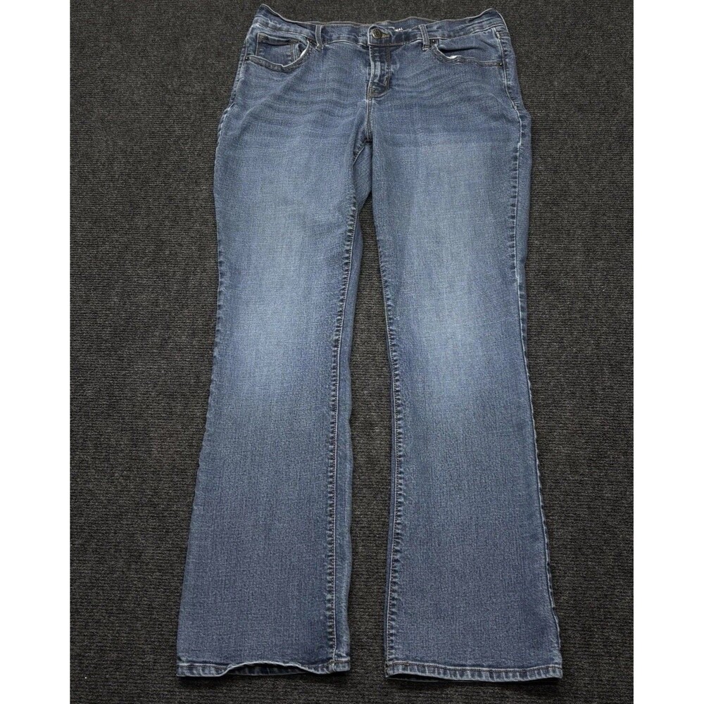 Old Navy Original Jeans Womens 12 Reg Mid Rise Blue Denim Stretch Bootcut Flare